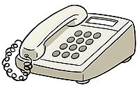 Eine Zeichnung von einem Telefon